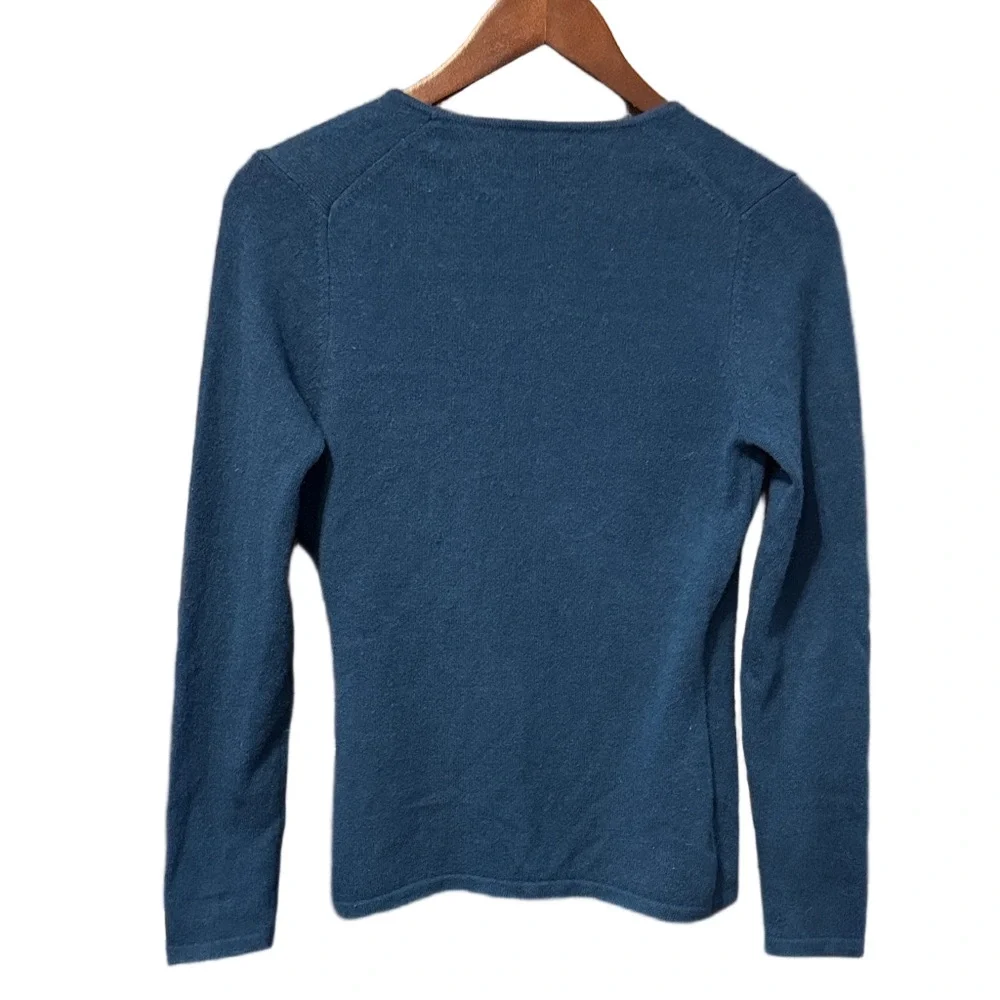 Lord & Taylor V-Neck Crossover 100% Cashmere Sweater Size S - Picture 3 of 3